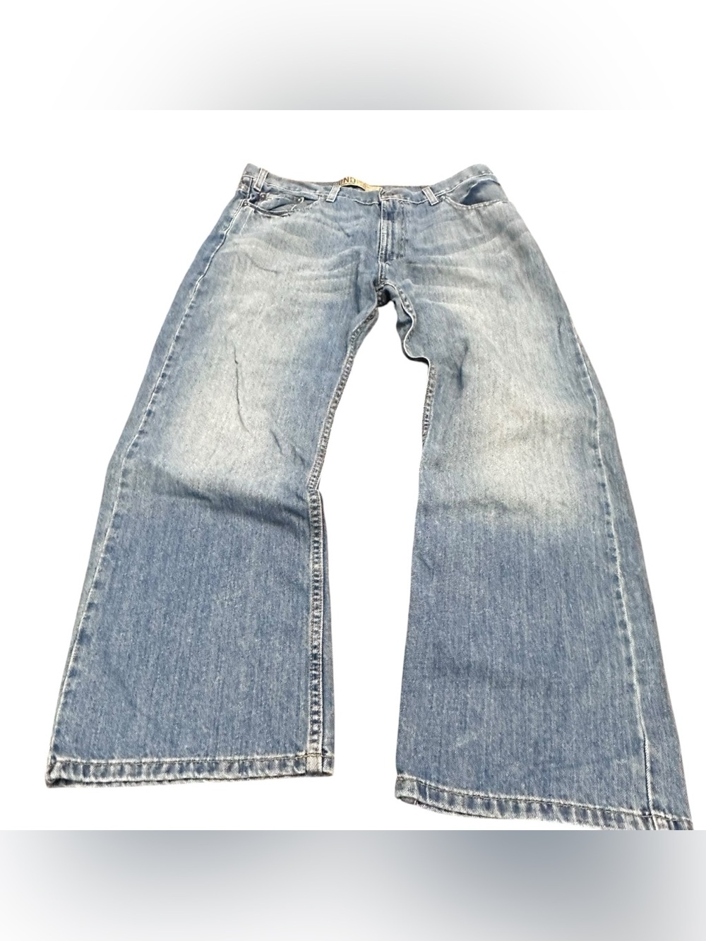 Old Navy Men’s Low Rise Boot Cut Jeans 36x30 Light Wash 100% Cotton